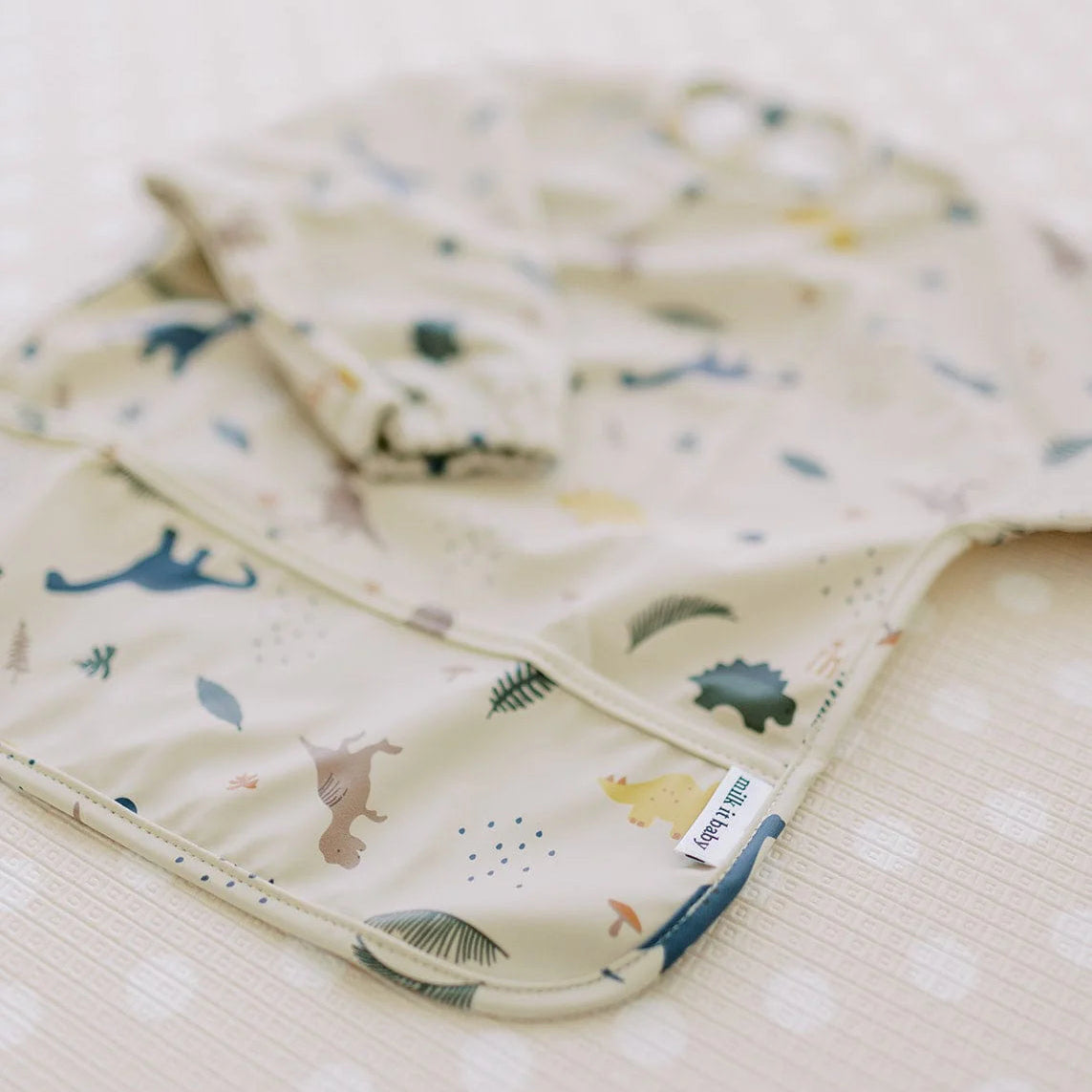 Milk It Baby Water Proof Sleeved Bib, Dino Dreams,MI-SBDD002