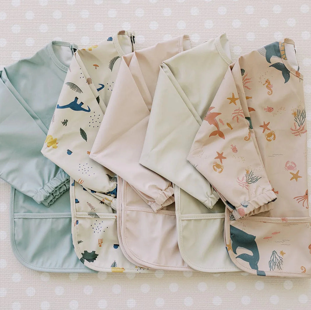 Milk It Baby Water Proof Sleeved Bib, Coral Pink, MI-SBCP001