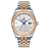 Beverly Hills Polo Club Men's Watch Analog Silver Dial with Two-Toned Stainless Steel Band, BP3018X.531