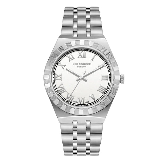 Lee Cooper, Men's, Analog Watch, Silver Dial, with Stainless Steel Band, LE-LC08060.330