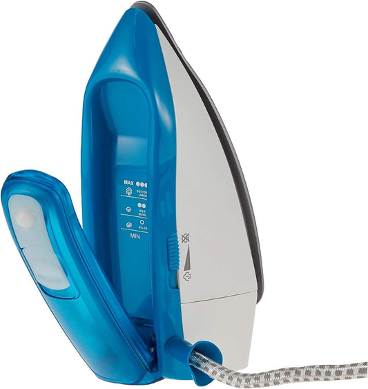 Black+Decker, 1085W Dual Voltage Travel Steam Iron, Blue, TI250 Steam Iron BL-TI250