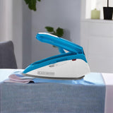 Black+Decker, 1085W Dual Voltage Travel Steam Iron, Blue, TI250