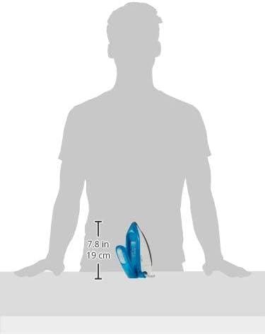 Black+Decker, 1085W Dual Voltage Travel Steam Iron, Blue, TI250