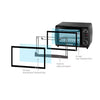 Black+Decker 19L Toaster Oven with Double Glass and Rotisserie |TRO19RDG-B Toaster Oven BL-TRO19RDG-B
