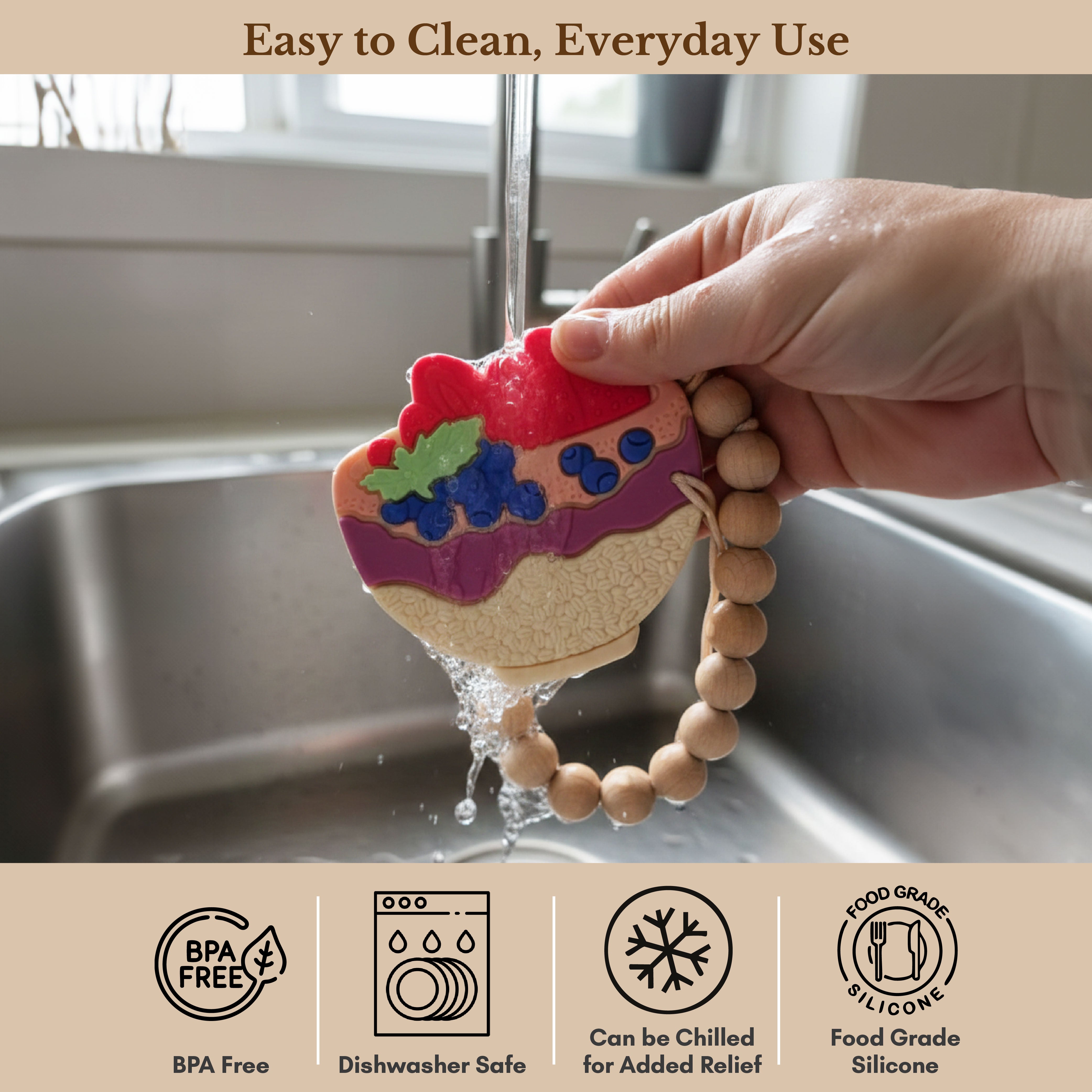 Milk It Baby, Acai You Later' Teether , MI-TAB008