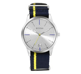 Titan, Mens Watch Analog Silver Dial With Blue Fabric Strap, 1806SP01 