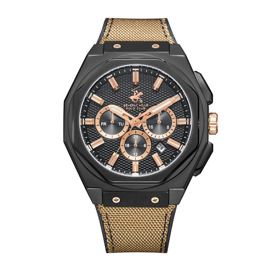 Beverly Hills Polo Club, Men's, Analog Watch, Black Dial, with Silicone Band, BH-BP3719X.055
