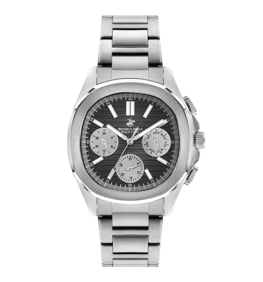 Beverly Hills Polo Club, Men's, Analog Watch, Black Dial, with Stainless Steel Band, BH-BP3212X.350