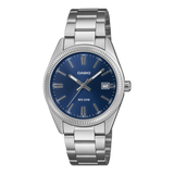 Casio UTP-1302PD-2A1VDF Unisex Analog Watch Blue Dial with Silver Stainless Steel Band