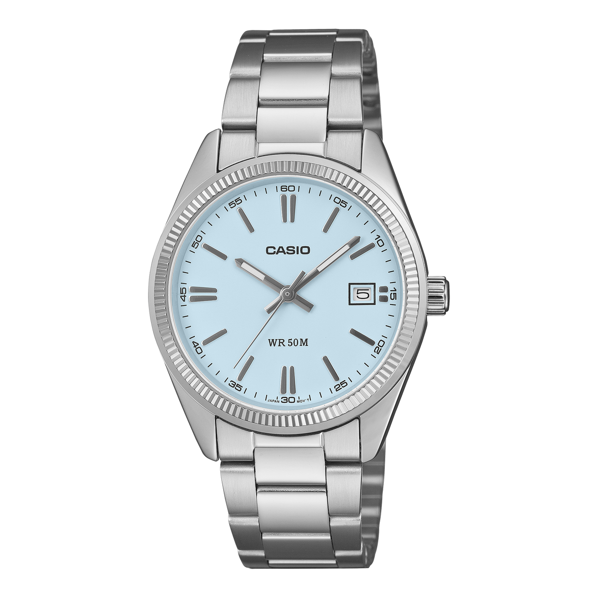 Casio UTP-1302PD-2A2VDF Unisex Analog Watch Blue Dial with Silver Stainless Steel Band