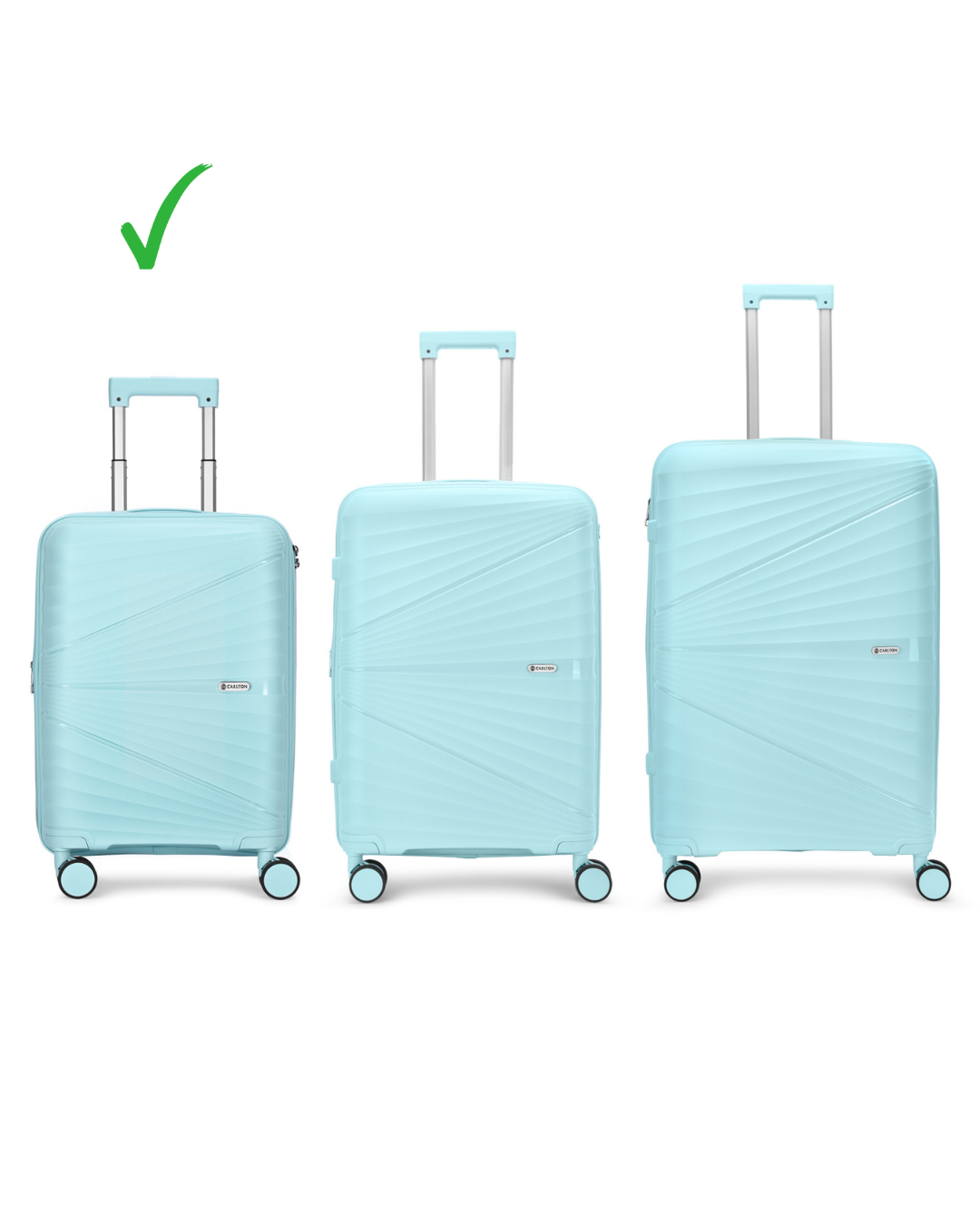 Carlton Hertford 55cm 8 Wheel Hard Top Trolley-Blue, HERTFORD55BL