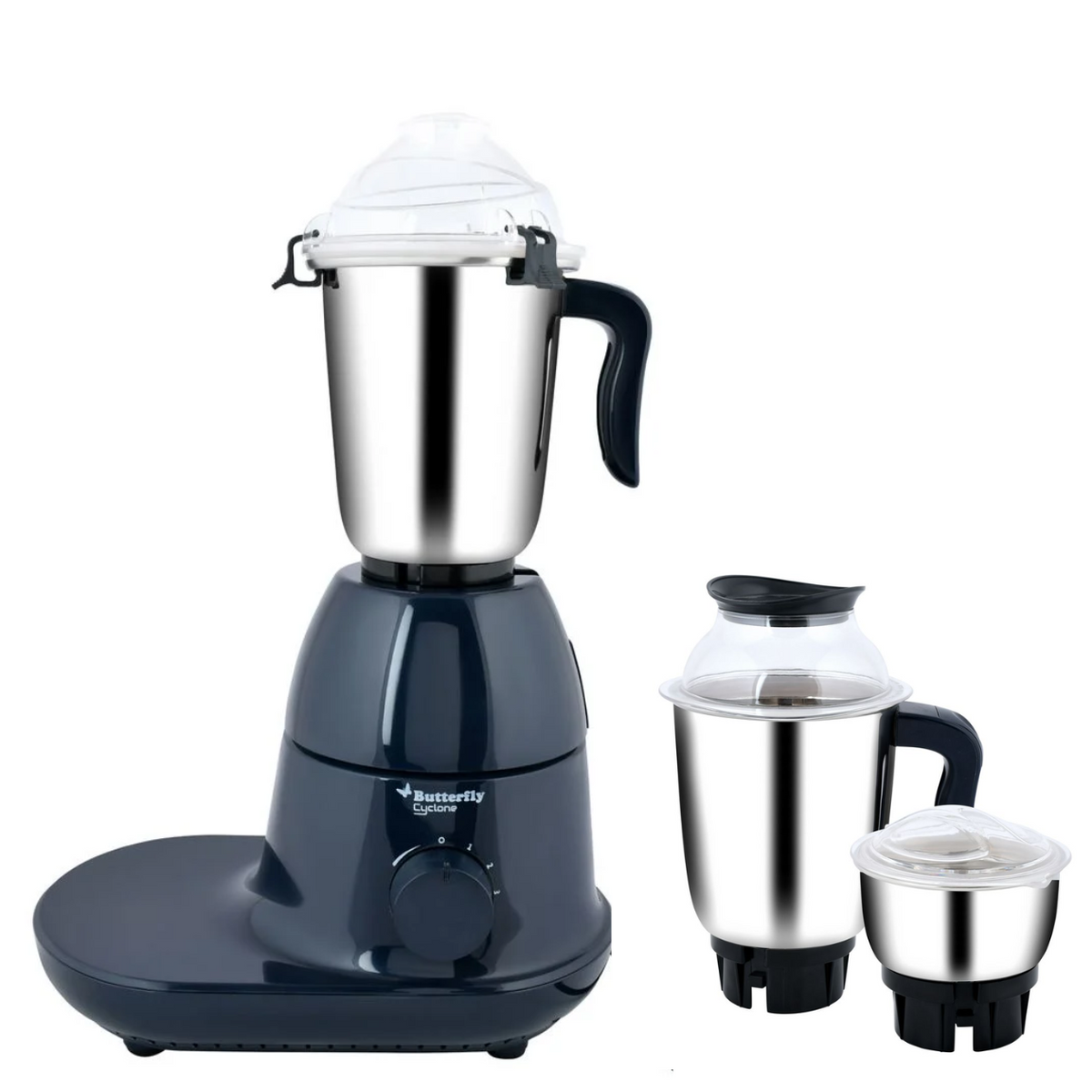 Butterfly CYCLONE 750W Mixer Grinder with 3 Jars High-Speed Motor, Stylish Blue Finish