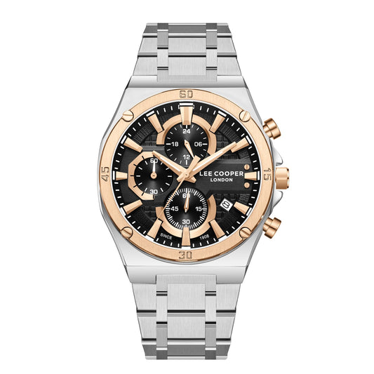 Lee Cooper, Men's, Analog Watch, Black Dial, with Stainless Steel Band, LE-LC08171.360