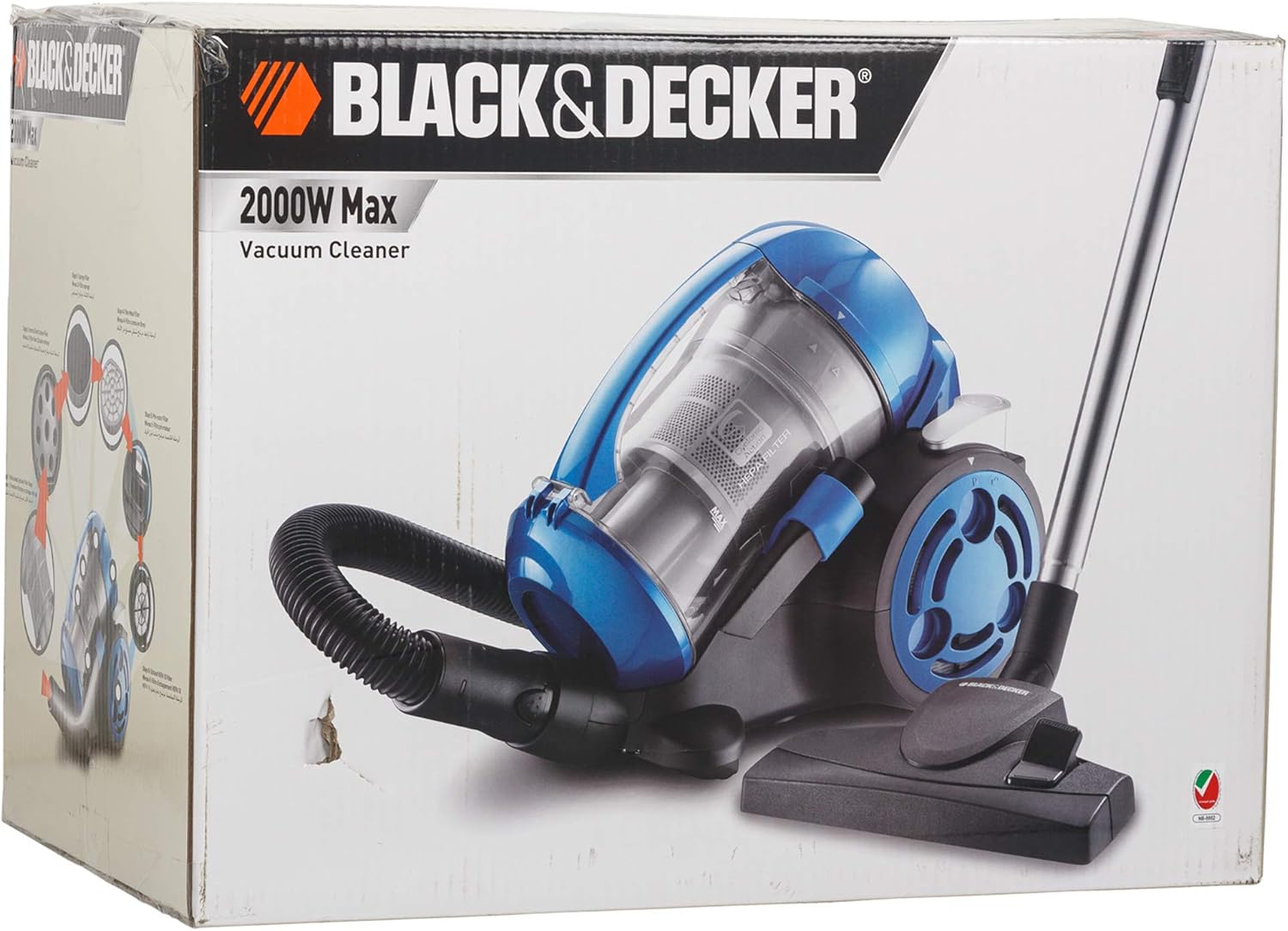 Black+Decker, Dustbowl Bagless Cyclonic Vacuum Cleaner 2000 Watts,VM2825