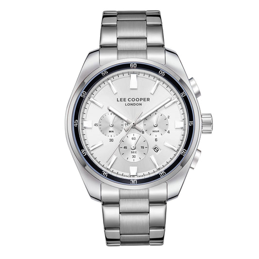 Lee Cooper, Men's, Analog Watch, Silver Dial, with Stainless Steel Band, LE-LC07513.330