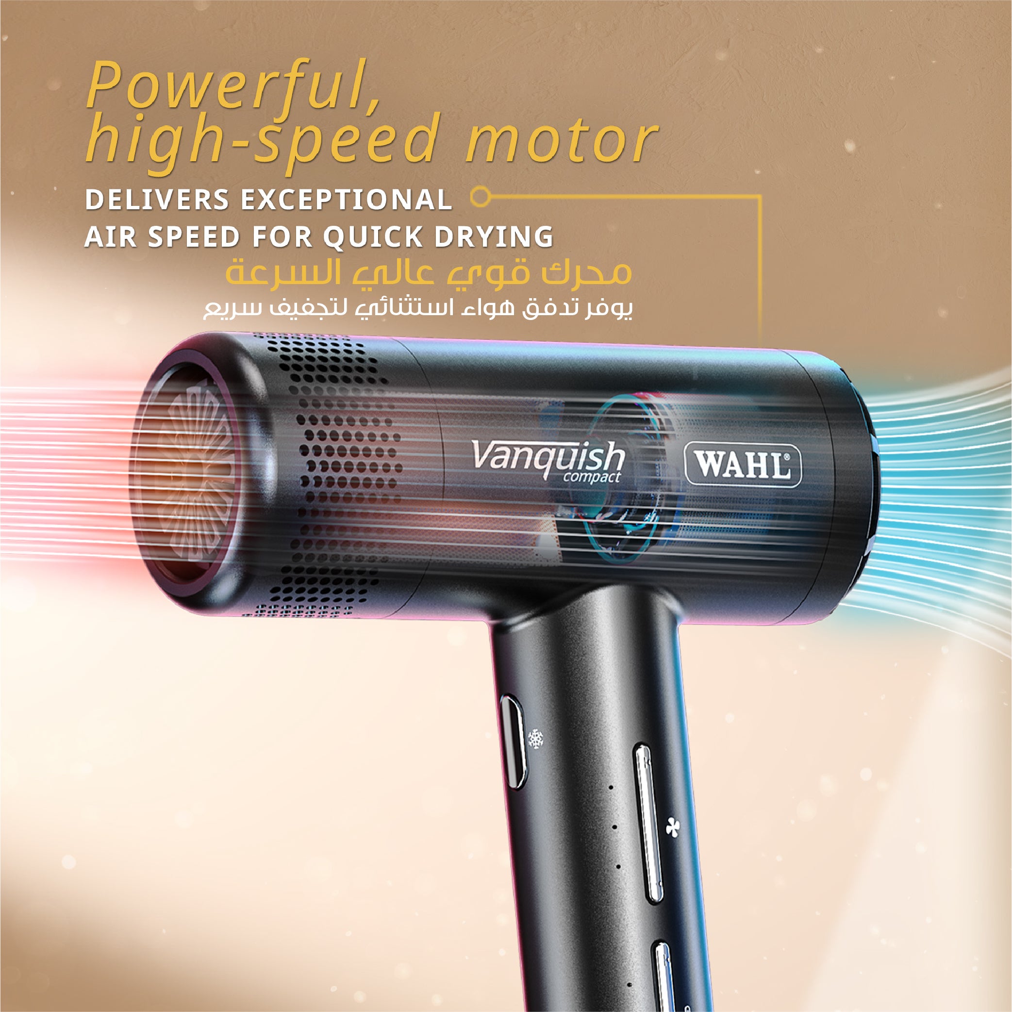 Wahl Vanquish Compact Corded Hair Dryer Black, 4322-0370 Wahl grooming product