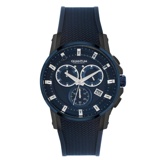 Quantum, Men's, Analog Watch, Blue Dial, with Silicone Band, QU-PWG751.059