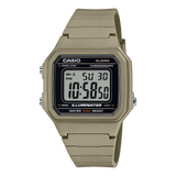 Casio Men's Digital Watch, Beige Dial With Green Resin Band, W-217H-5AVDF | Kewalrams Bahrain