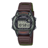 Casio Women's Watch Digital Dial with Brown Leather and Cloth Band, W-220HF-3AVDF