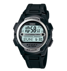 Casio, Men’s Watch Digital, Grey Dial Black Resin Band, W-756-1AVDF