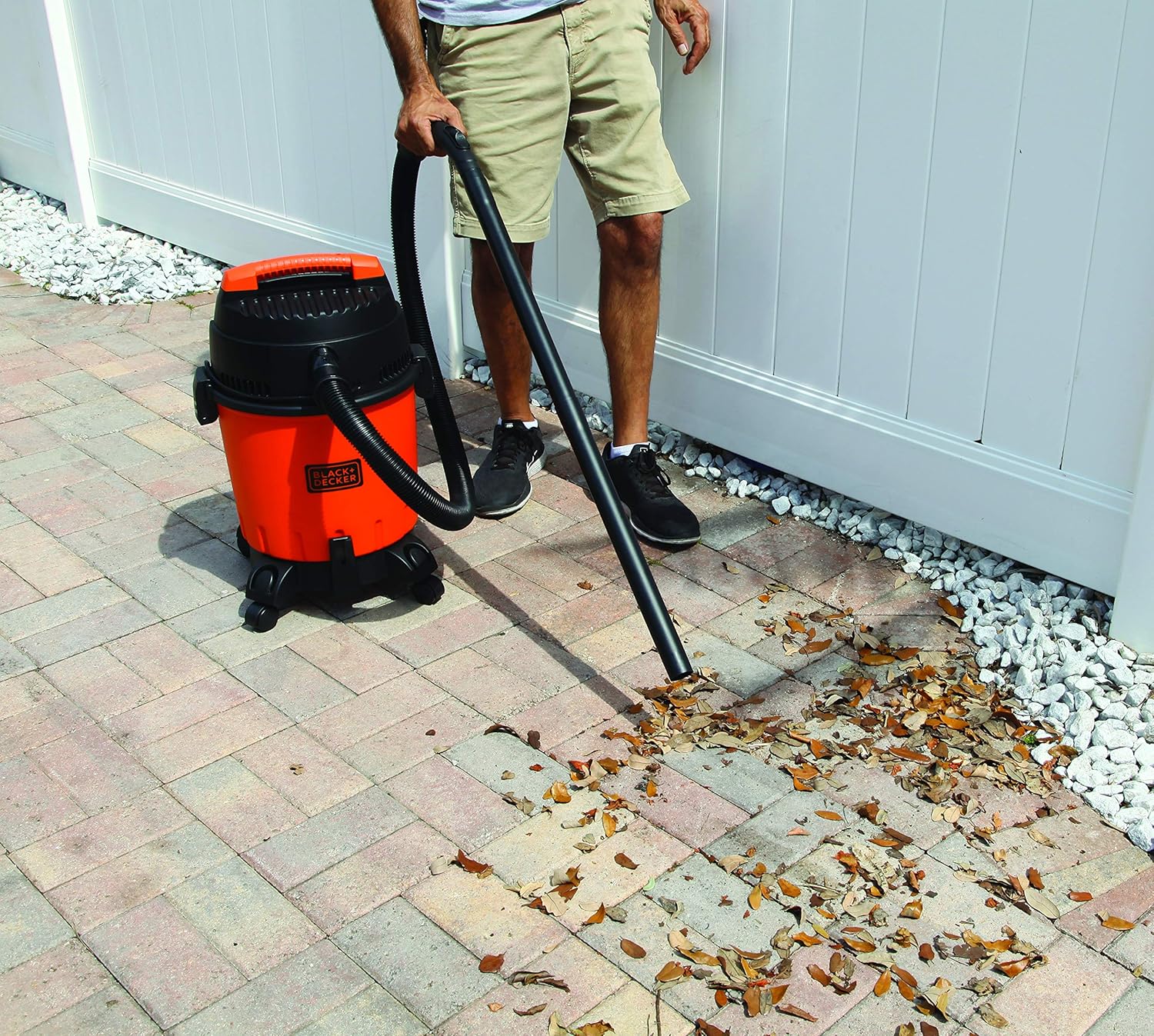Black+Decker, 1400W 20 Litres Wet And Dry Tank Drum Vacuum Cleaner, Orange/Black,WDBD20-B5 Appliances BA-WDBD20-B5