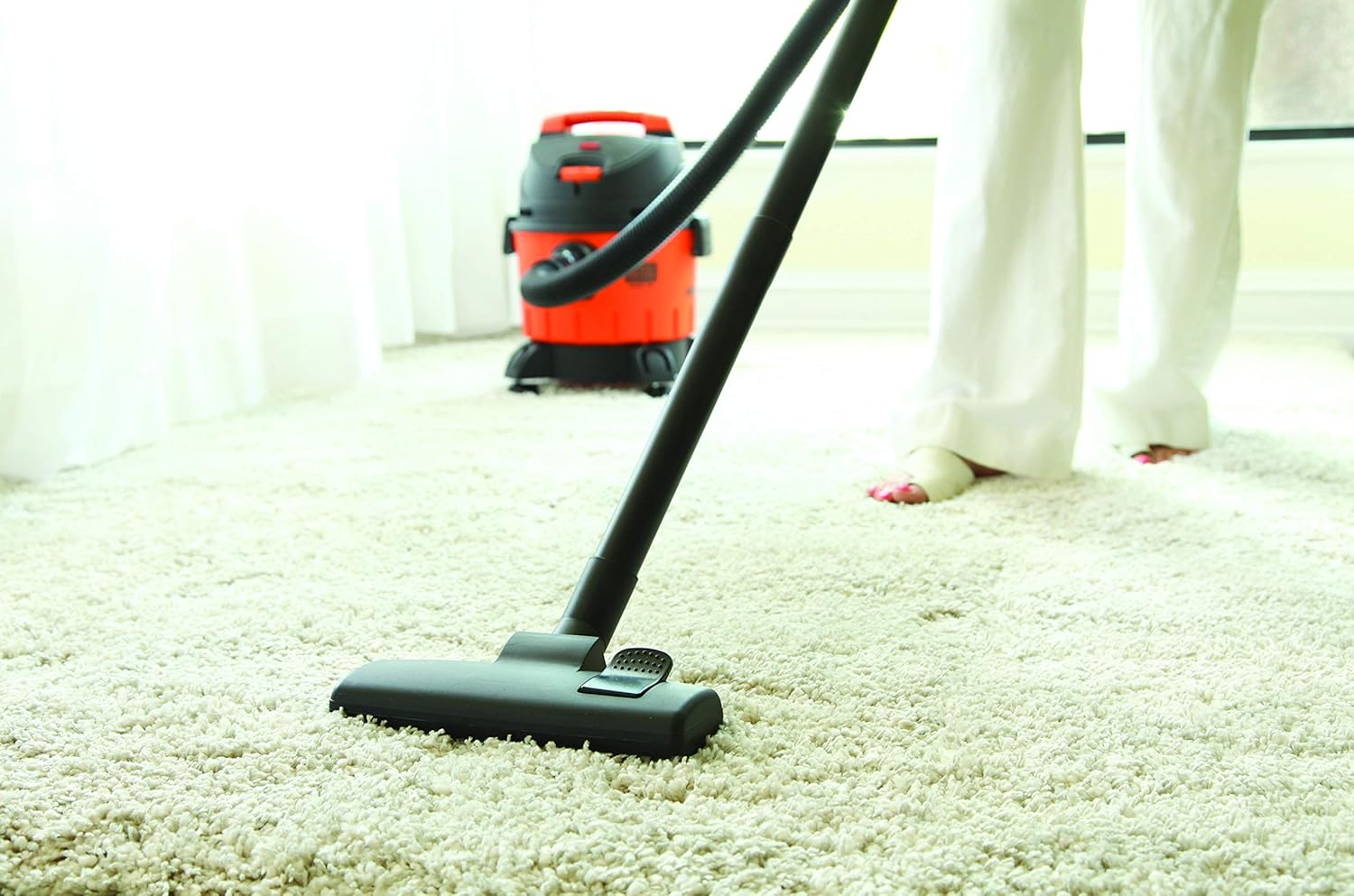 Black+Decker, 1400W 20 Litres Wet And Dry Tank Drum Vacuum Cleaner, Orange/Black,WDBD20-B5 Appliances BA-WDBD20-B5