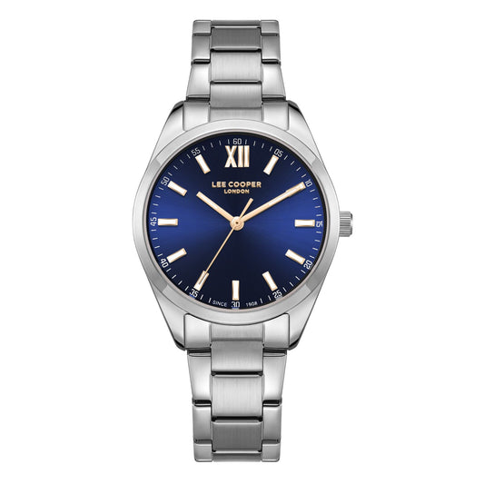Lee Cooper, Men's, Analog Watch, Blue Dial, with Stainless Steel Band, LE-LC08014.390