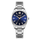 Lee Cooper Women's Watches Analog Blue Dial with Silver Stainless Steel Band, LC08014.390