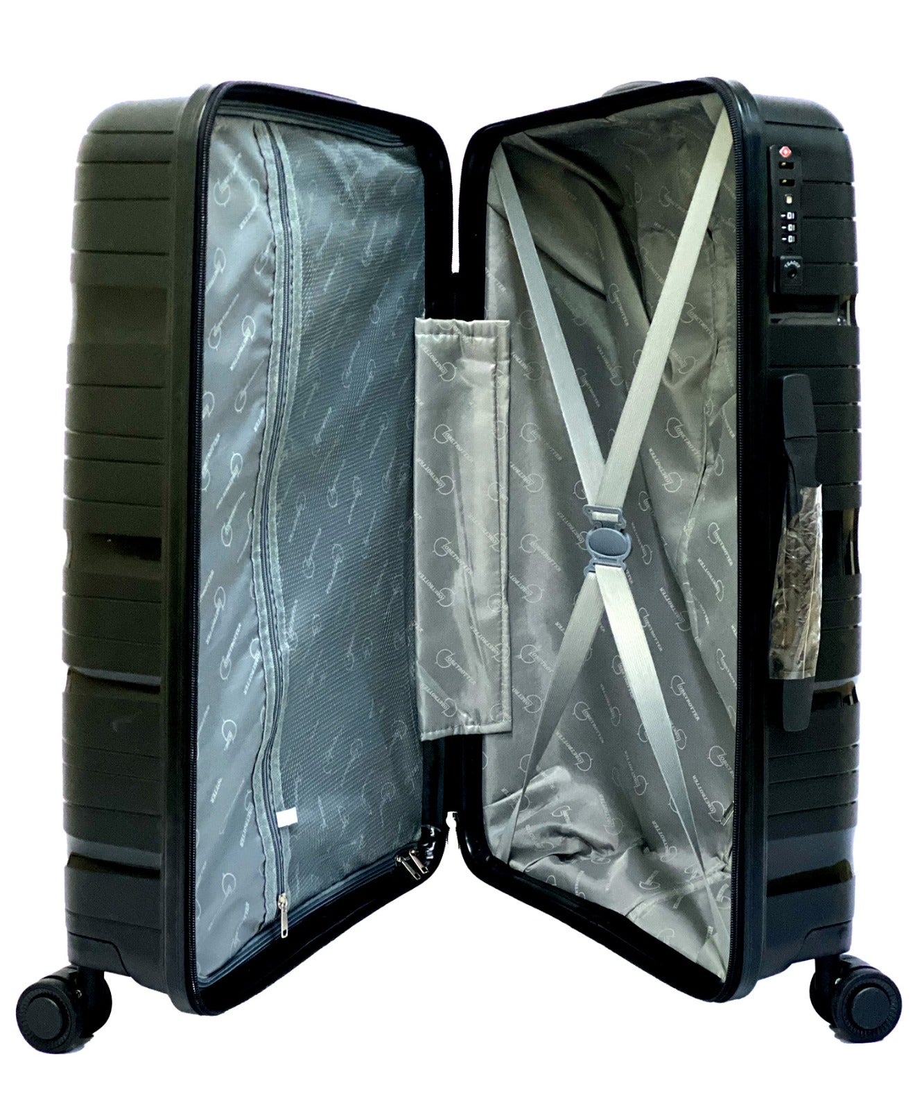 Globetrotter Boston 65cm Black 8 Wheel Hard Top Trolley, BOSTON65BLK