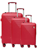 Globetrotter Texas 55cm, 66cm, 76cm 8 Wheel 3pcs Hard Trolley Set Red, TEXAS3PCSRD