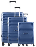 Carlton Harbor Plus 55cm, 66cm, 76cm 8 Wheel 3pcs Hard Trolley Set Blue, HARBORPLUS3PCBLU