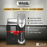 Wahl Launch Professional Trimmer + Wahl Travel Shaver Combo, WA-3026699+3615-1027F