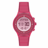 Alfajr Islamic Prayer Unisex Watch Digital With Pink Rubber Strap, WY-16PINK
