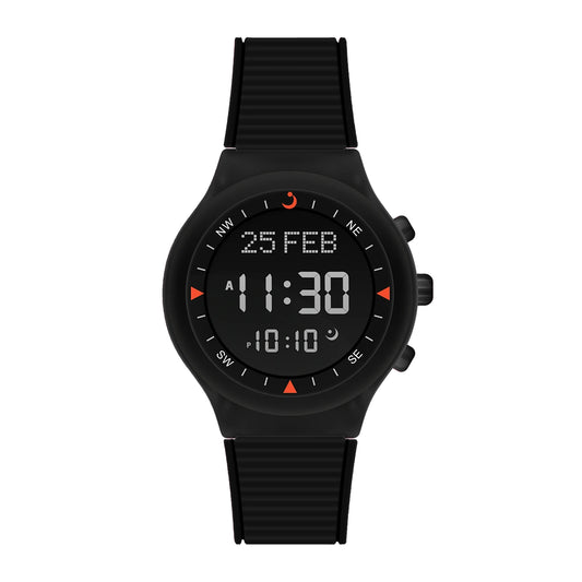 Alfajr Islamic Prayer Unisex Digital Watch With Black Rubber Strap, WY-16BLACK authentic Alfajr WY-16BLACK Islamic prayer product in Bahrain
