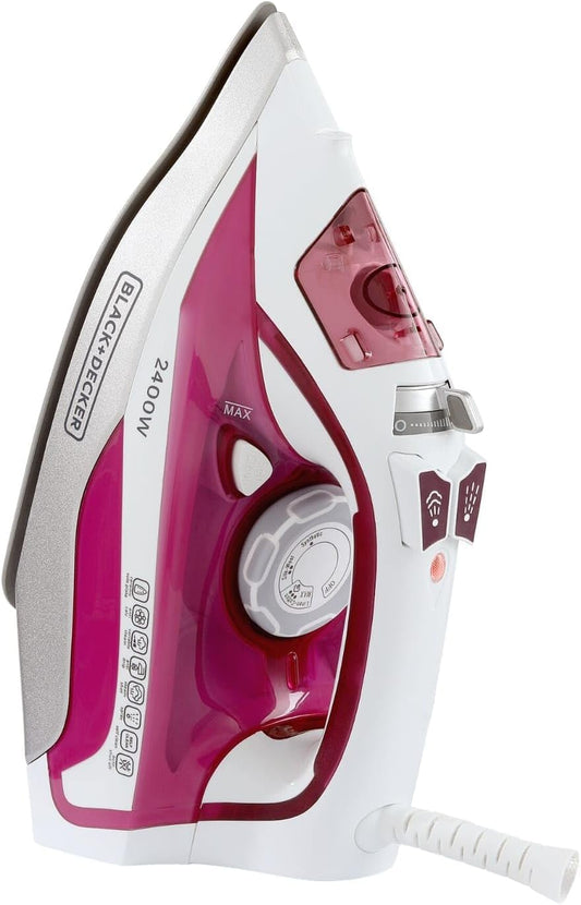 Black+Decker, 2400W Steam Iron with Ceramic Sole Plate, X2400 Steam Iron BL-X2400