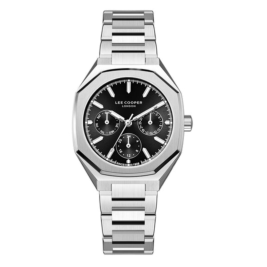 Lee Cooper, Men's, Analog Watch, Black Dial, with Stainless Steel Band, LE-LC08046.350