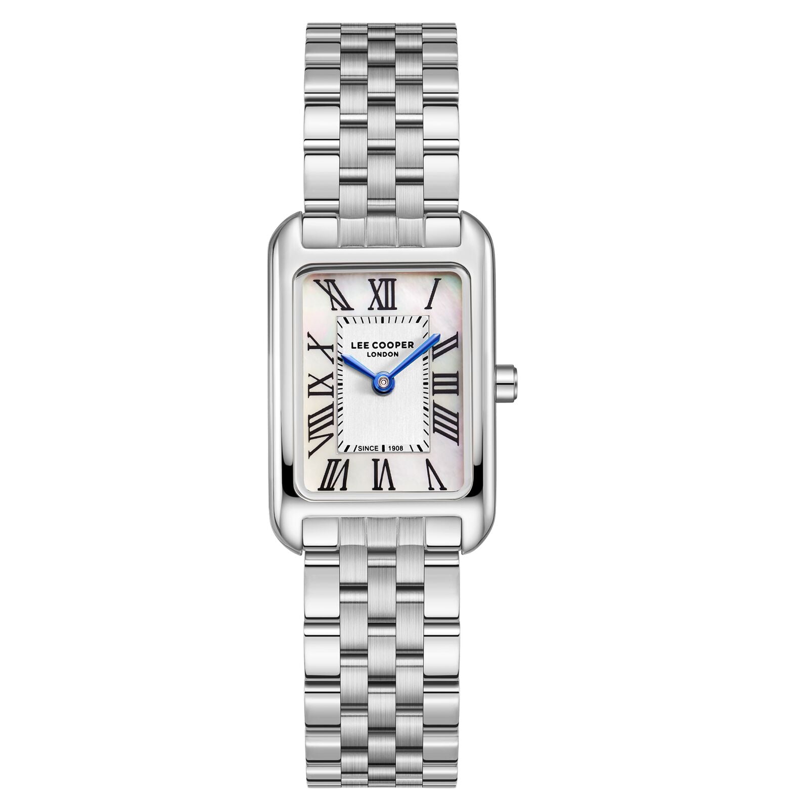 Lee Cooper Women's Watch Analog Mother of Pearl Dial with Silver Stainless Steel Band, LC08135.320
