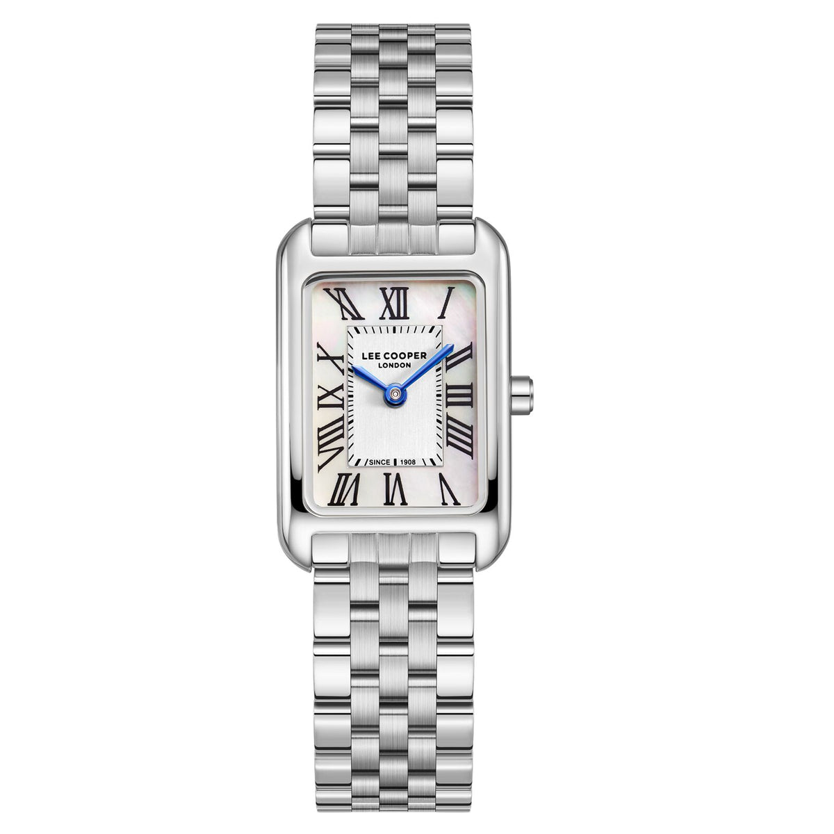 Lee Cooper Women's Watch Analog Mother of Pearl Dial with Silver Stainless Steel Band, LC08135.320