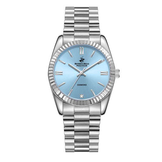 Beverly Hills Polo Club, Men's, Analog Watch, Blue Dial, with Stainless Steel Band, BH-BP3172C.300