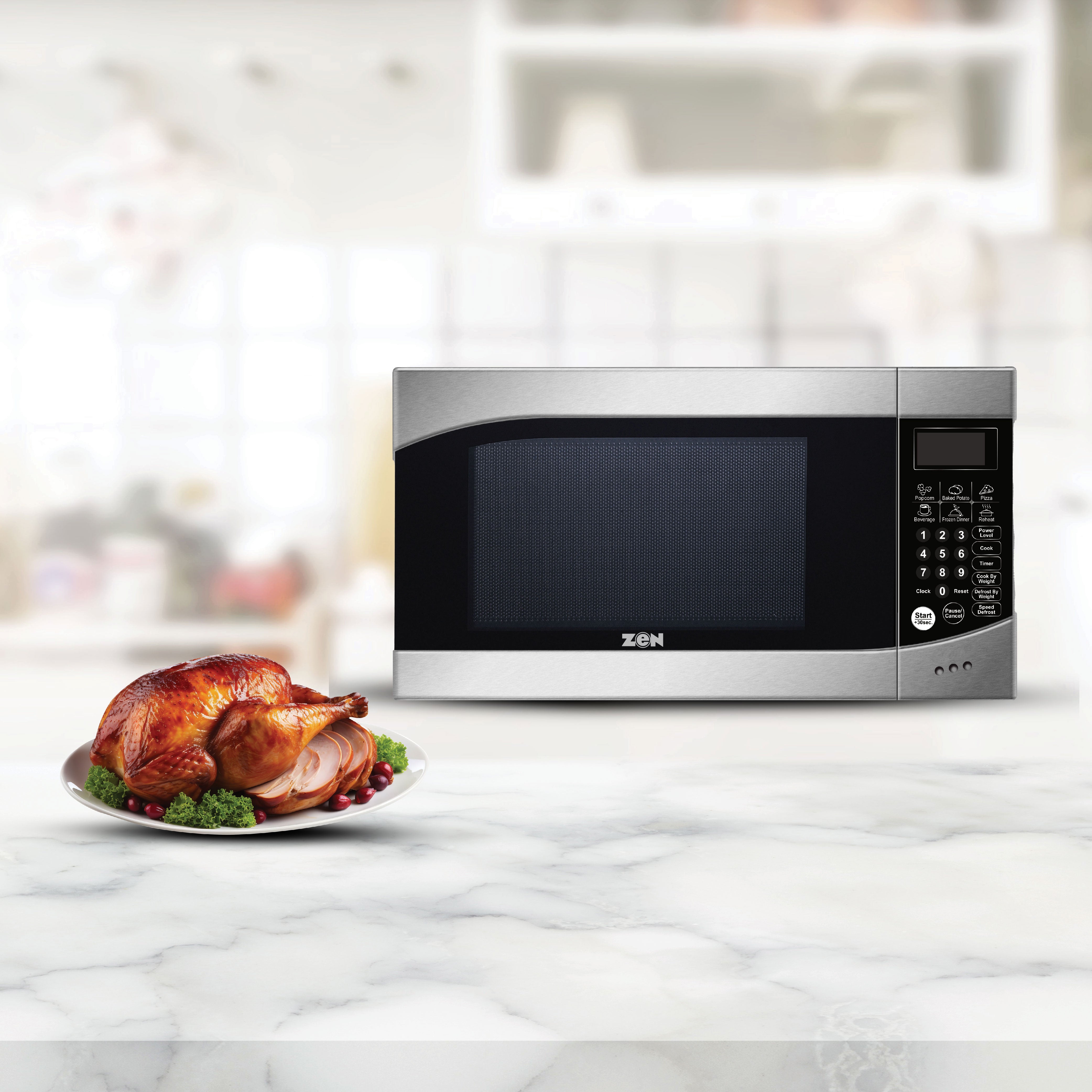 ZEN Microwave Oven With Grill, 25L, ZMW25DS