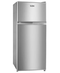 Zen Double Door Fridge, Silver Finish With Lock & Key 190L, ZR190DS