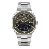 Beverly Hills Polo Club Men's Watch Analog Green Dial With Silver Stainless Steel Band, BP3655X.370