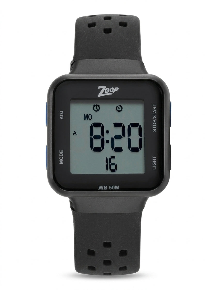 Zoop Digital Watch Kids Girls Watch with Black Dial and Black Strap, 16022PP03