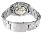Seiko Men's Mechanical Watch Analog, Silver Dial with Silver Stainless Band, SNKL51K