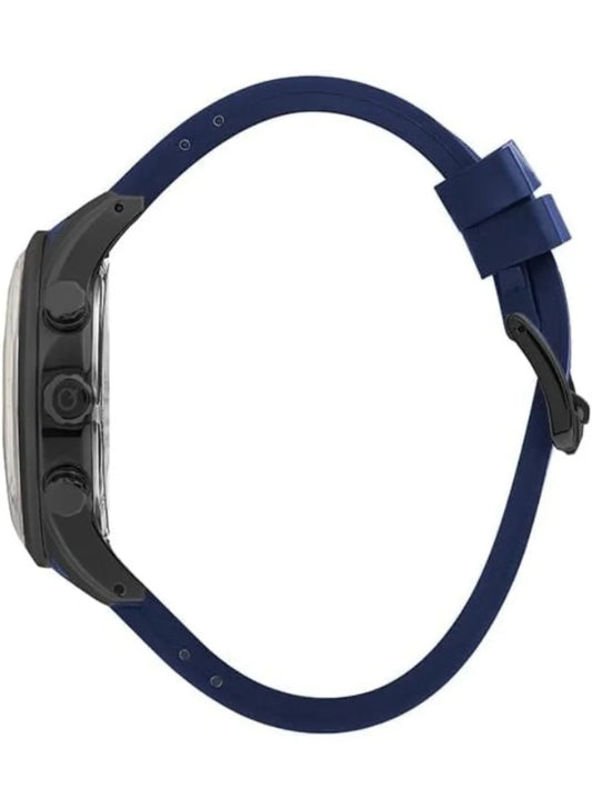 Quantum Men's Watch Analog Blue Dial with Blue Silicone Band, ADG678.699