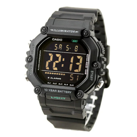 Casio Men's Digital Watch, Black Display With Resin Band, AE-1600HX-1BVDF