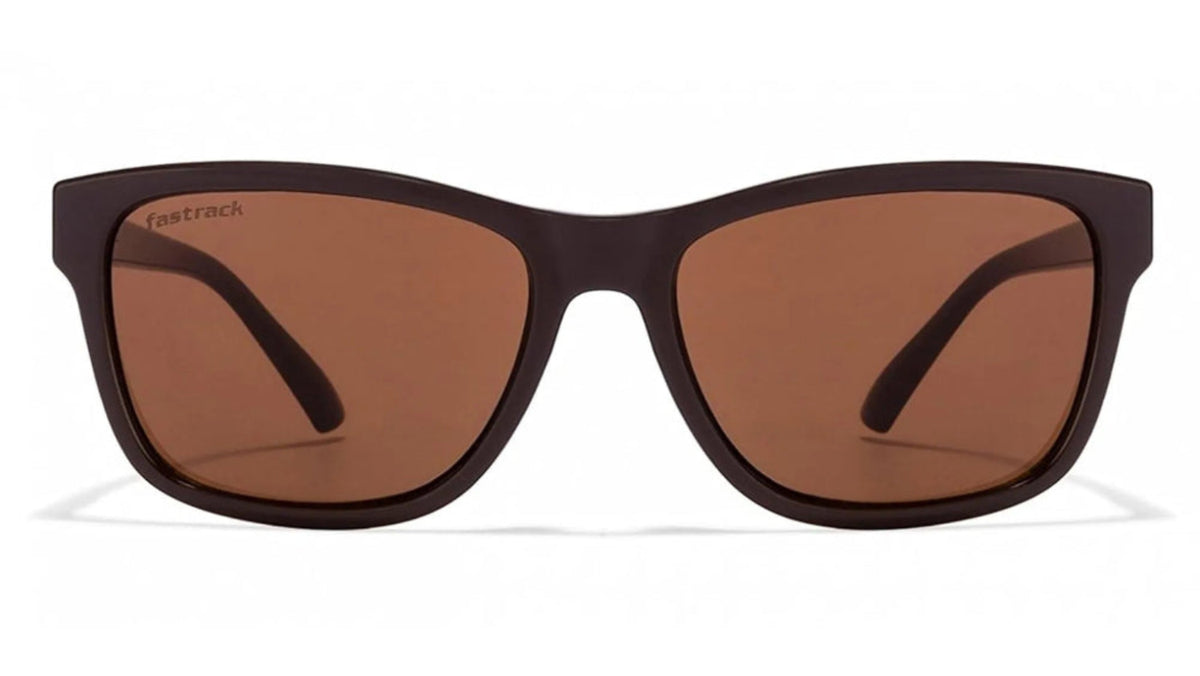 Fastrack Men's Wayfarer Sunglasses, Brown Lens, UV protected, P357BR3