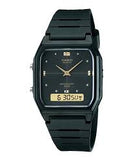 Casio, Menâ€™s Watch Analog-Digital, Black Dial Black Resin Band, AW-48HE-1AVDF