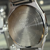 Casio Men's Analog Watch with Arabic White Dial and Silver Stainless Steel Band, MTP-E735AR-7AVDF