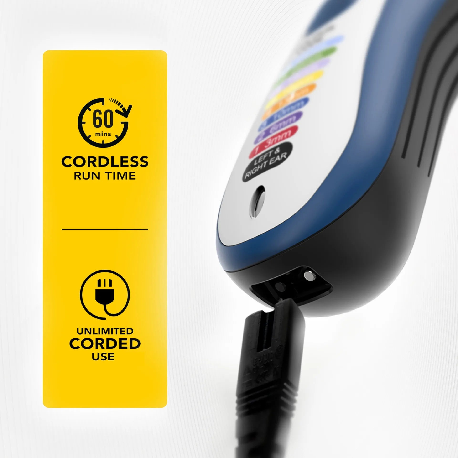 Wahl Color Pro Cord & Cordless Clipper, 3029380 | Colour Coded, Wet or Dry Use
